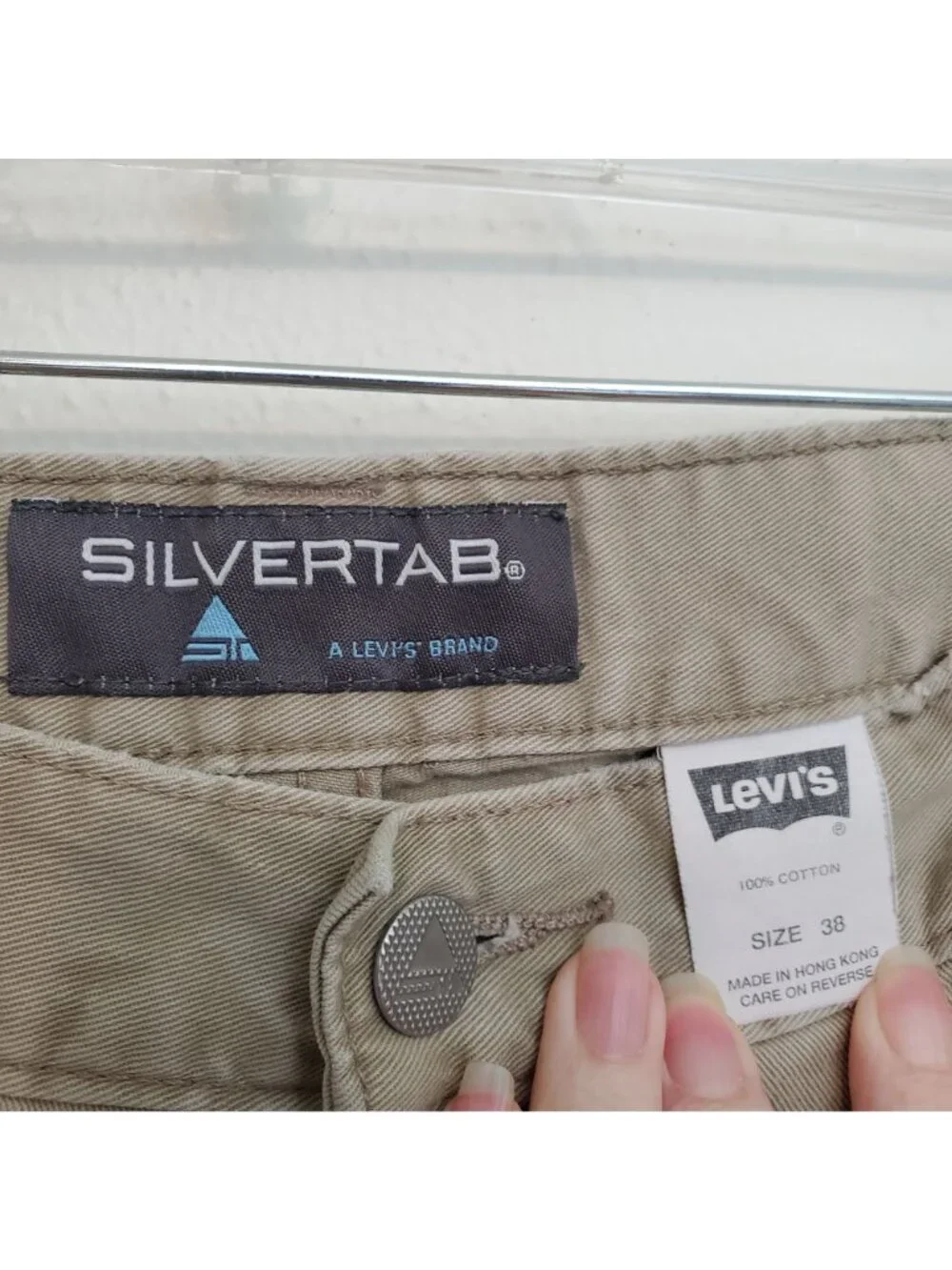 Levi's 90's Silvertab khaki colored cargo shorts